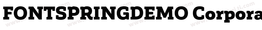 FONTSPRINGDEMO Corporative Slab Med字体转换